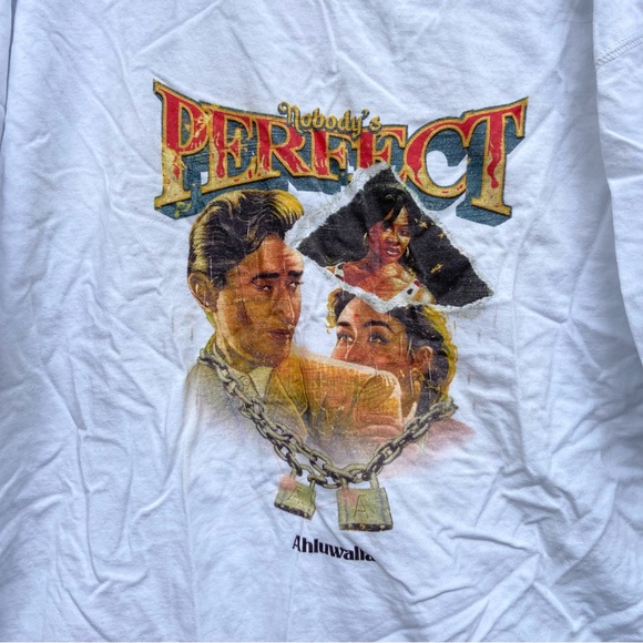 Ahluwalia White Graphic Cotton Tee - Picture 2 of 5